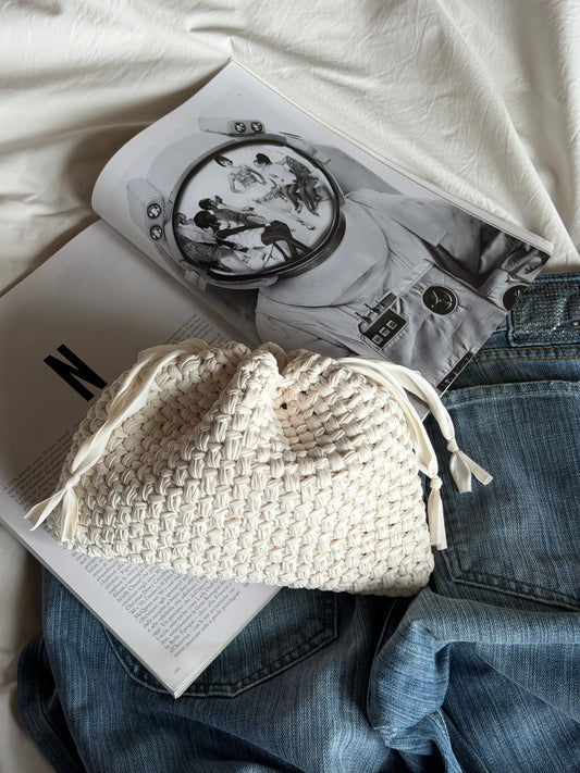 BUBBLE bag standard// ecopelle panna