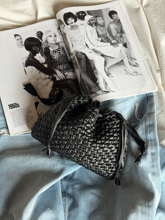 BUBBLE bag standard// ecopelle nera