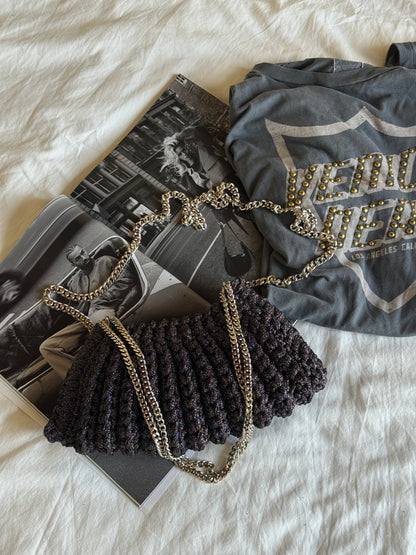 BONBON bag mini// antracite lurex