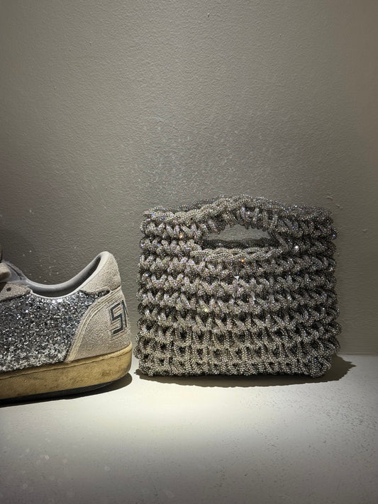 KRISTAL bag mini// argento