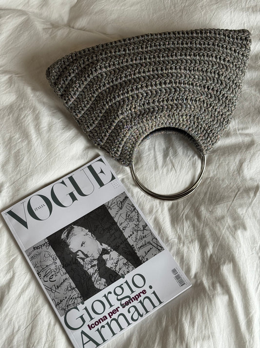 SHELL bag standard// grigia lurex