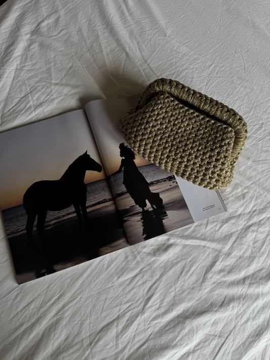 CLOUD bag standard// oro lurex con manico