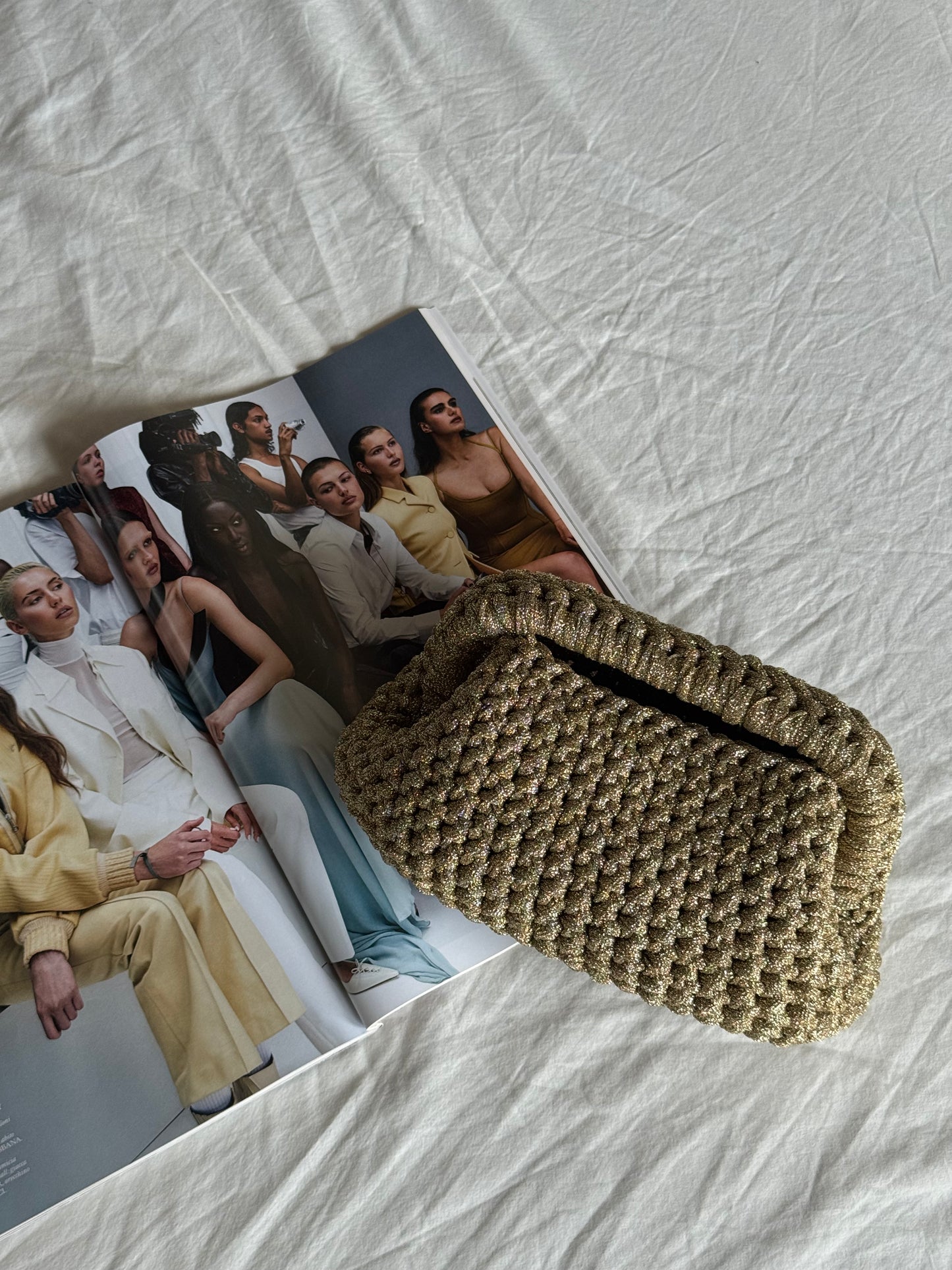 CLOUD bag standard// oro lurex con manico