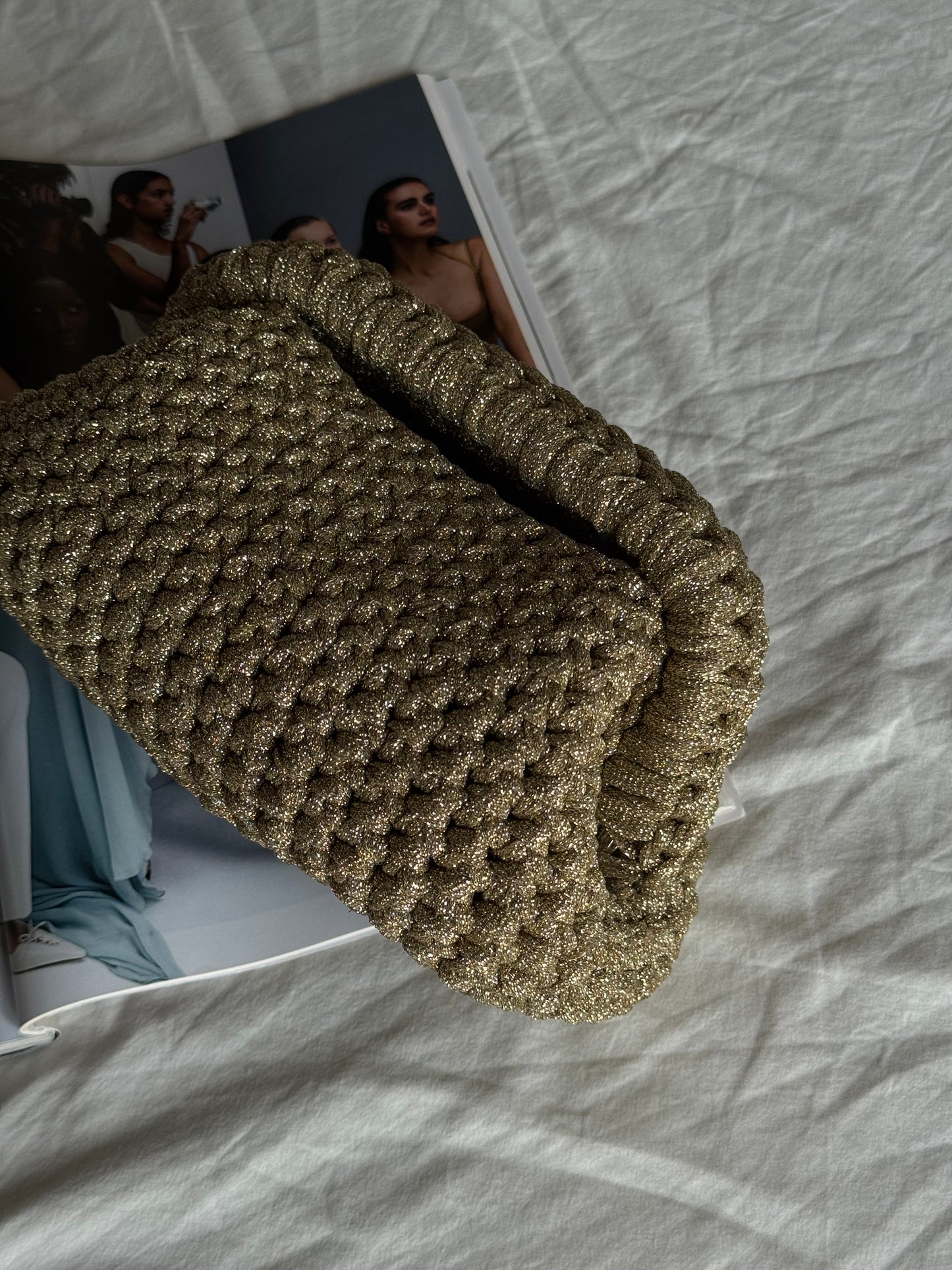 CLOUD bag standard// oro lurex con manico