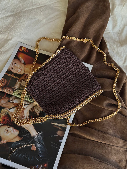 STAR bag mini// cioccolato