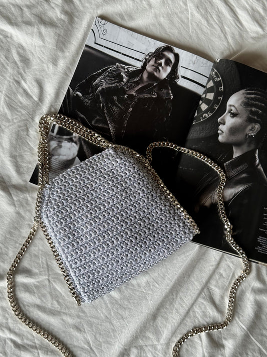 STAR bag mini// ghiaccio lurex