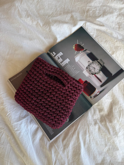 MINOU bag standard// bordeaux lurex