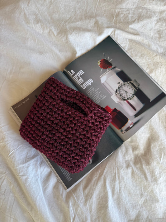 MINOU bag standard// bordeaux lurex